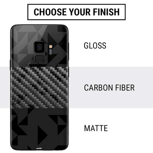 Black Geometric Galaxy S9 Skin